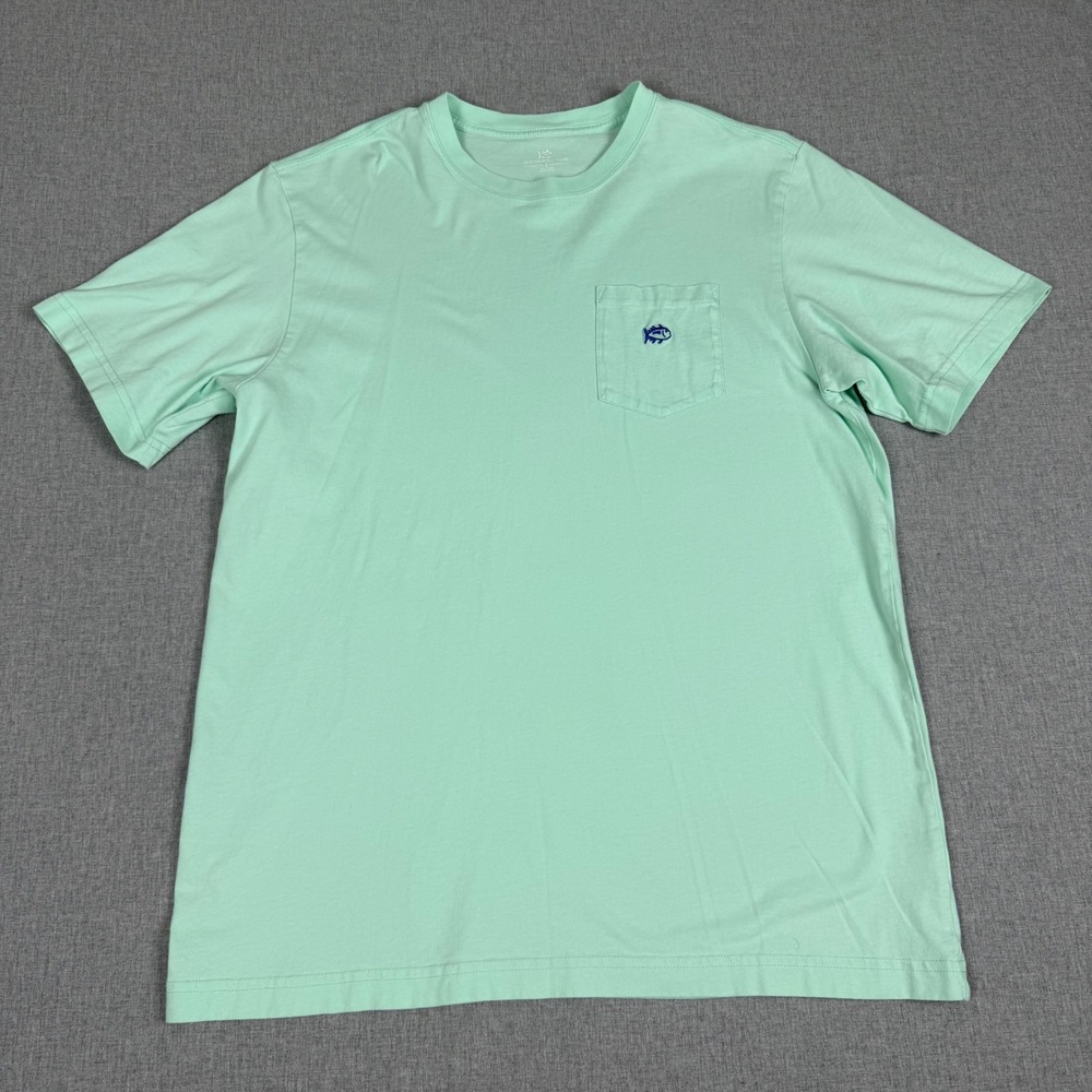 Southern Tide Mens Large Mint Green Pocket T-Shirt Short Sleeve Preppy